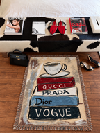 Book Stack Hand Woven Tapestry Rug