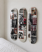 Custom Photo Insert Aesthetic Collage Skateboard Wall Art Set