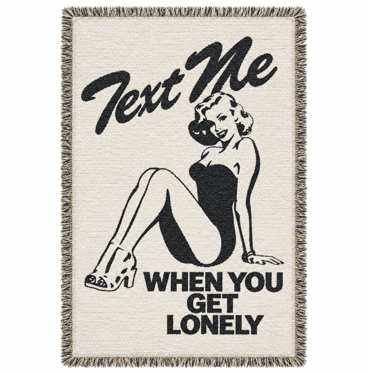 ‘Text Me’ Hand Woven Tapestry Rug