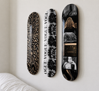 Vogue Cheetah Print Skateboard Wall Decor Set
