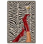 ‘Zebra Print & Martinis’ Hand Woven Tapestry Rug