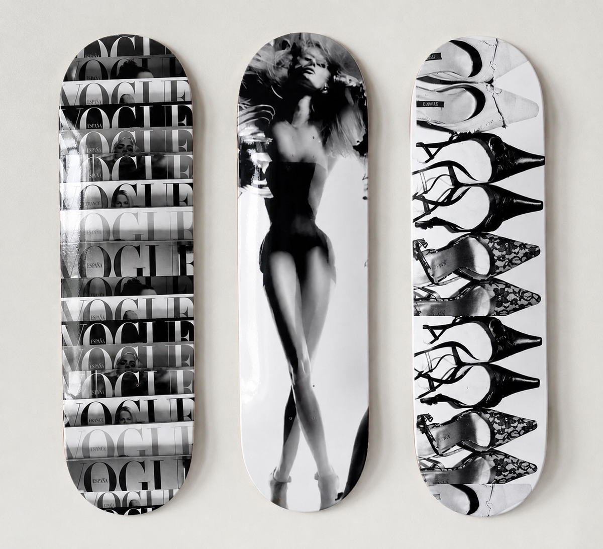 Vogue Saint Laurent Skateboard Wall Decor Set