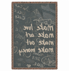 ‘Make Love, Make Art’ Hand Woven Tapestry Rug