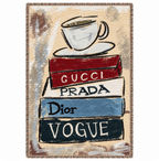 Book Stack Hand Woven Tapestry Rug