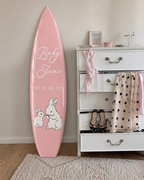Custom Baby Name Surfboard Wall Decor
