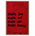 ‘Make Love, Make Art’ Hand Woven Tapestry Rug
