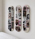 Custom Photo Insert Aesthetic Collage Skateboard Wall Art Set