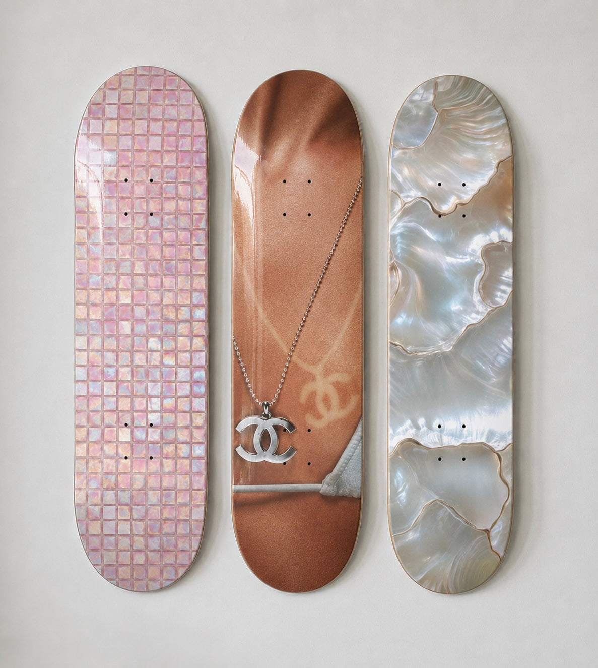 Summer Shell Chanel Skateboard Wall Decor Set