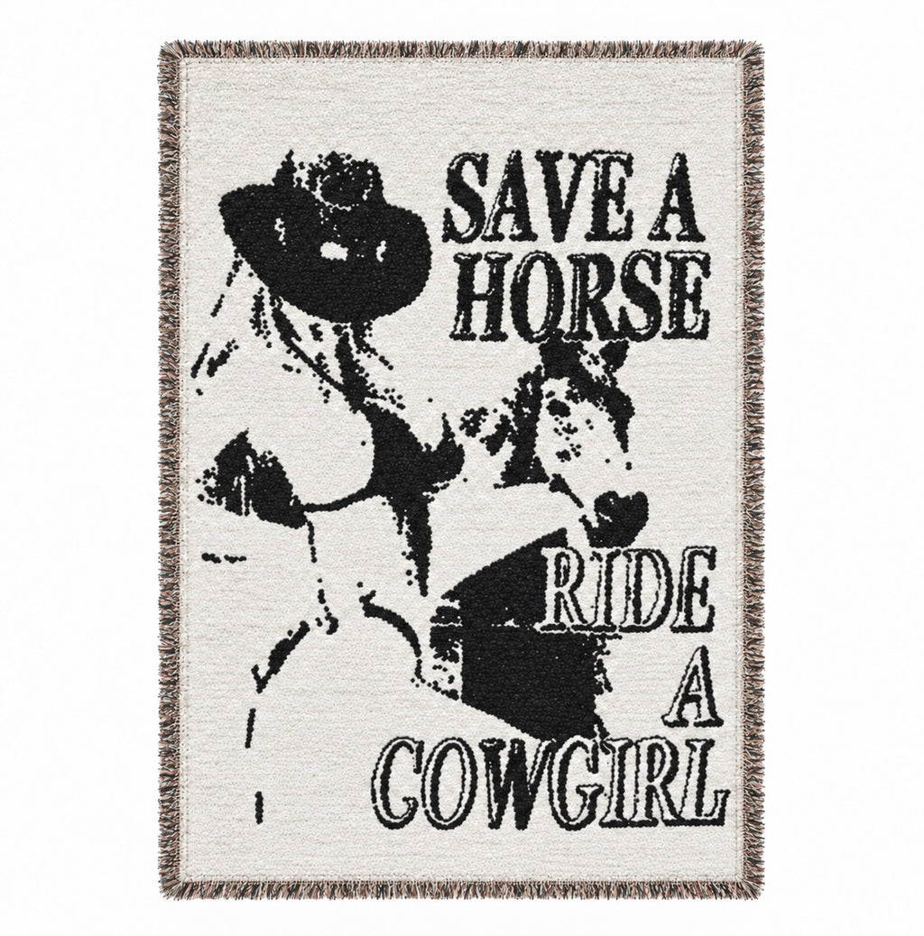 ‘Save a Horse’ Hand Woven Tapestry Rug