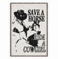 ‘Save a Horse’ Hand Woven Tapestry Rug