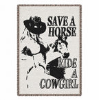 ‘Save a Horse’ Hand Woven Tapestry Rug