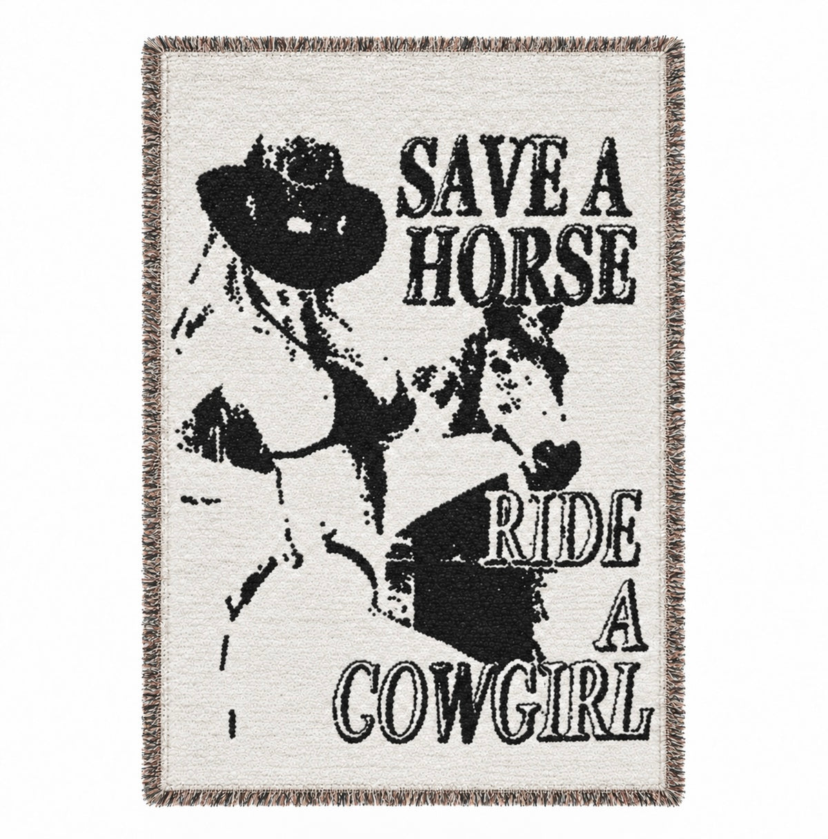 ‘Save a Horse’ Hand Woven Tapestry Rug