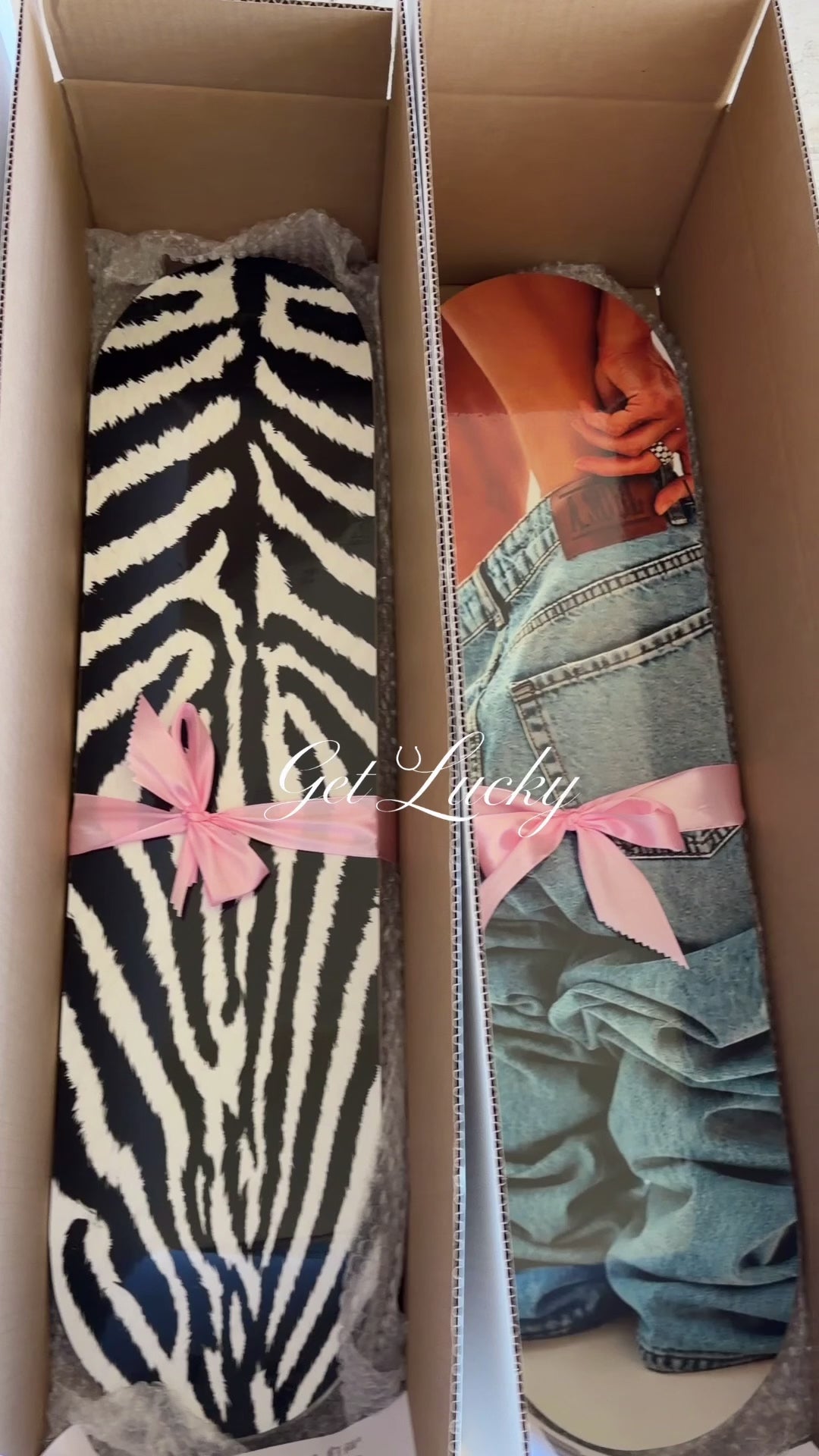 Cest La Vie Zebra Print Skateboard Wall Decor Set